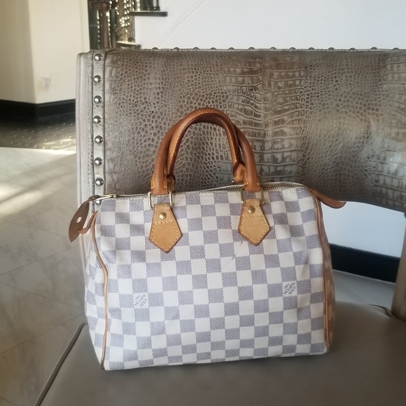 Extra pictures Auth Louis Vuitton Speedy Azur 25 - Picture 3 of 13